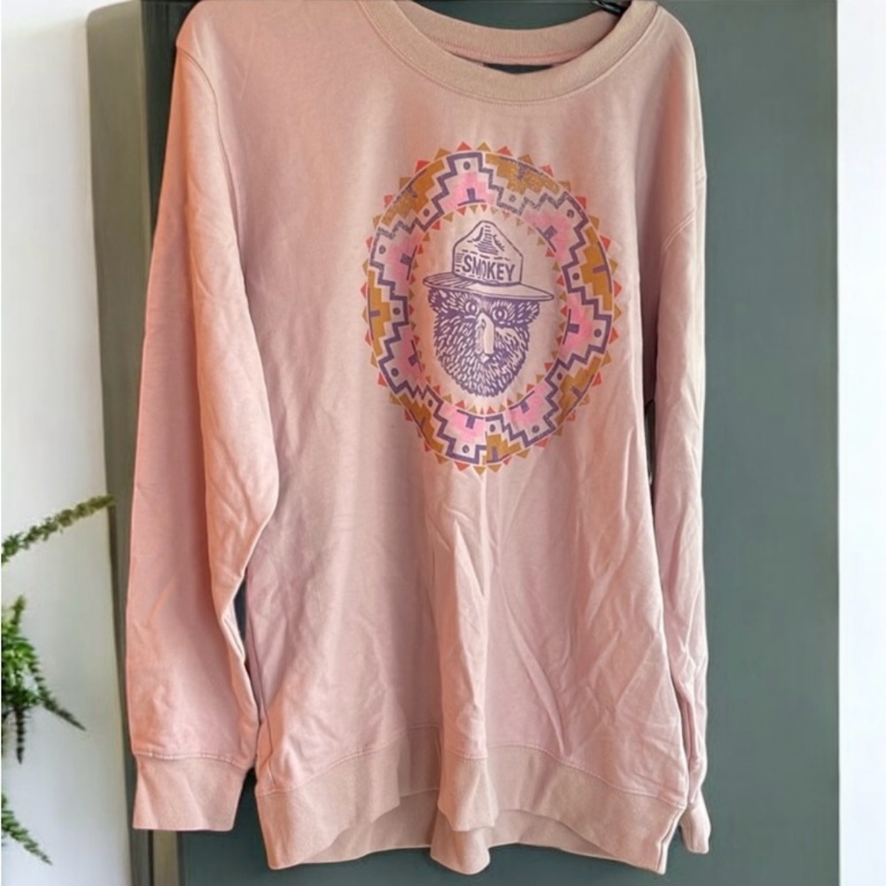 Smokey bear crew neck sweatshirt